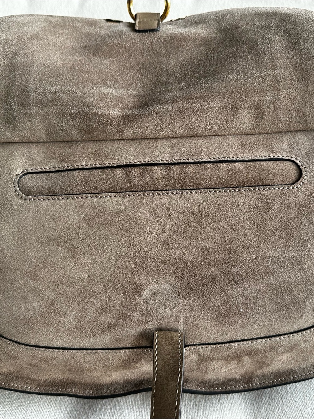 CHLOÉ Marcie suede shoulder bag small in boyish brown - Picture 5 of 14